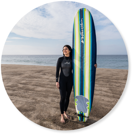 person with surfboard