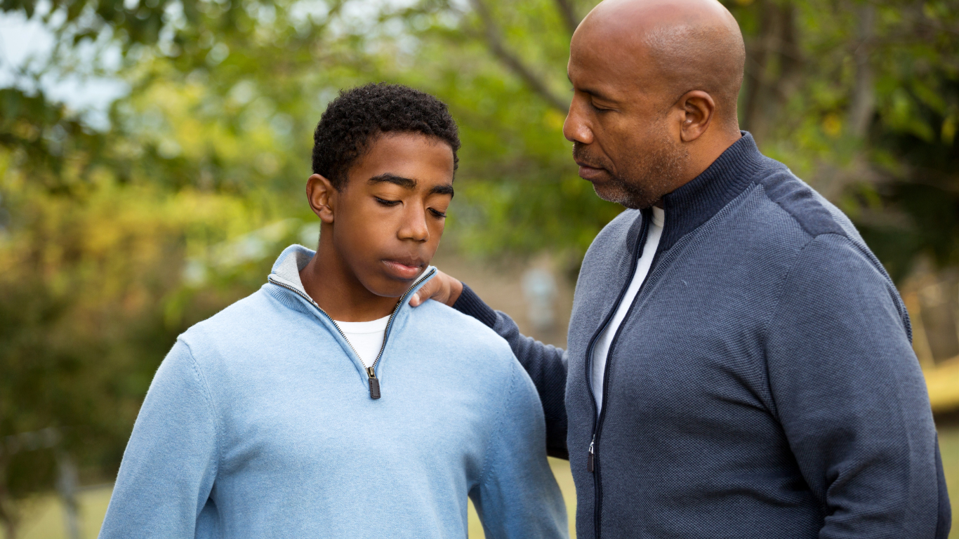 Parent with teen son